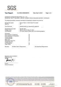 Tkanina u tamno zelenu za Jacket SGS certifikate